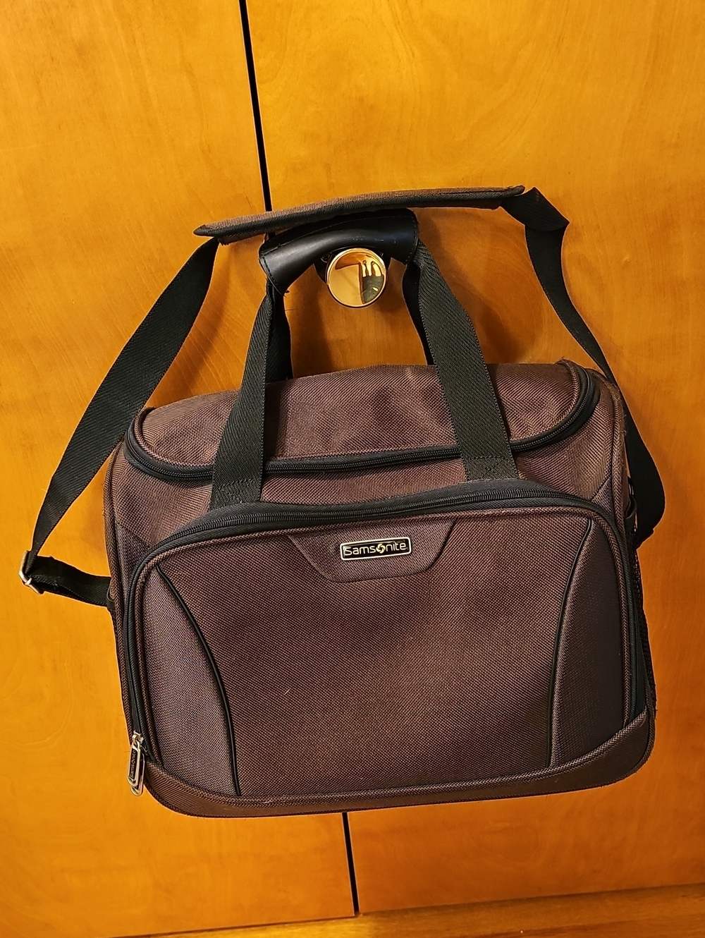 Samsonite Men's Dark Brown Laptop/Travel Bag with Black Straps